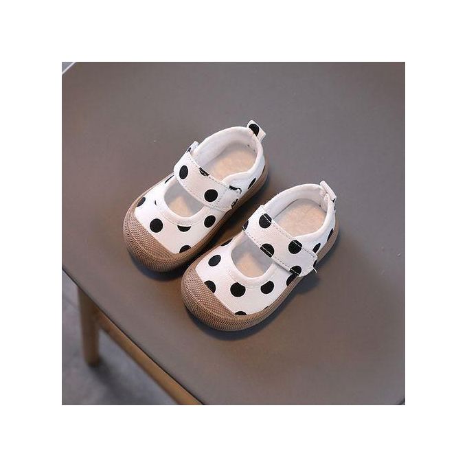 polka dot canvas Mary Jane sneakers