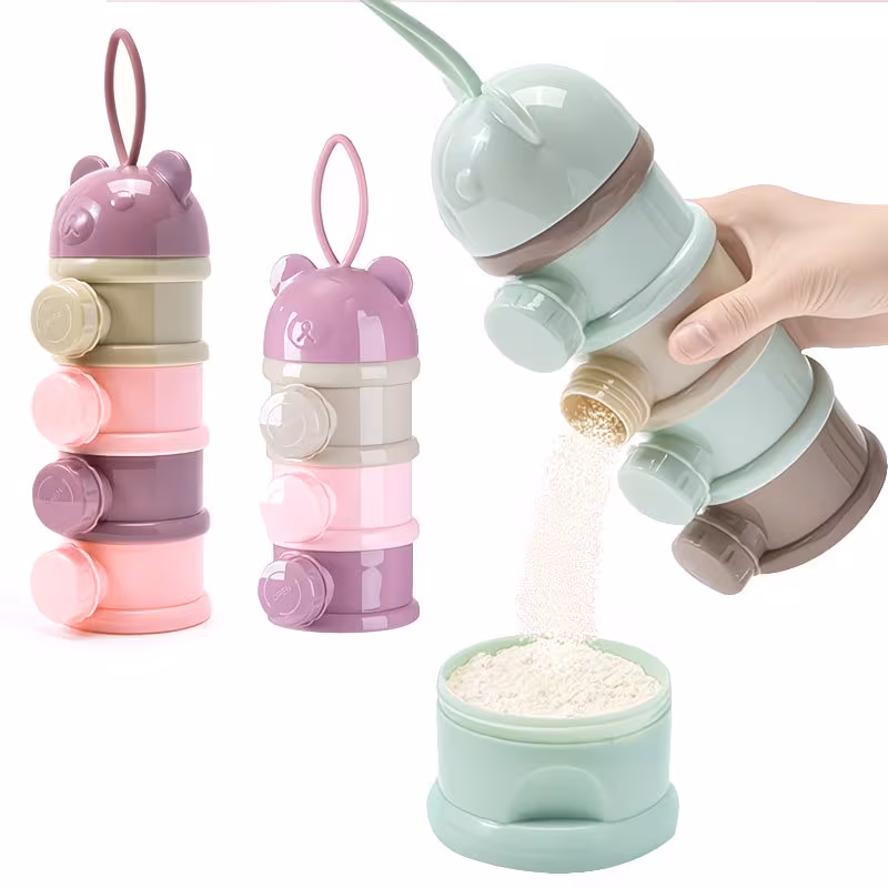 portable multi-layer stackable baby formula dispenser